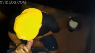 Hairy Bear Takes a Thick Uncut Cock Outdoors