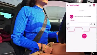 Brunette Latina Rides Toy Outdoors While Friend Films
