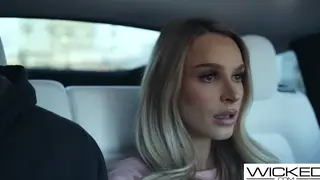 Two Busty Blondes Share a Cock in Deepthroat Threesome