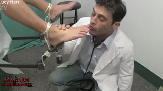 Doctor Examines Patient's Feet in Medical Fetish Scene