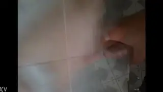 Asian Student Jerks Off in University Restroom Quickie
