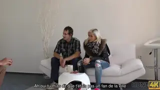 Blonde Euro Teen Takes Stranger's Cock While Boyfriend Watches