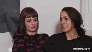 Petite European Lesbian Dominates Lover with Toy