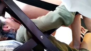 Curvy Woman Enjoys Rimming and Anal on Chair