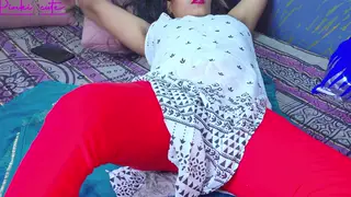 Indian Stepsis and Wife Explore Lesbian Desire in Salon