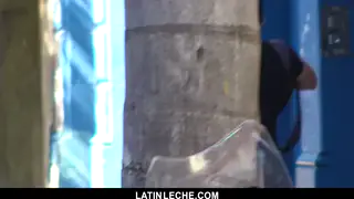 Latino Hunk Enjoys Oral and Hand Play Outside