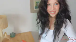 Brunette Rides POV Style Until Creampie and Squirt