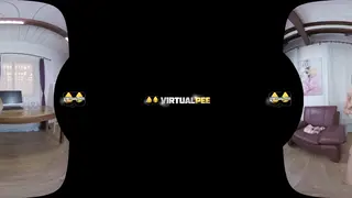 European Babe Pisses in Immersive VR POV