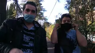 Teen Swallows Deep POV Blowjob Outdoors