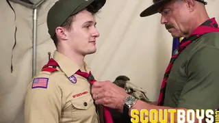 Seasoned Leader Barebacks Uniformed Twink Outdoors