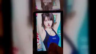 Hairy Asian Bear in Cosplay Takes Massive Bukkake Facial