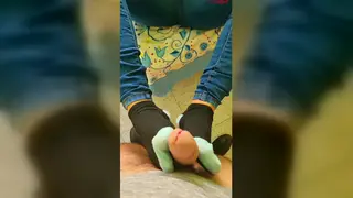 Latina Student Teases with Feet Until a Sticky Finish