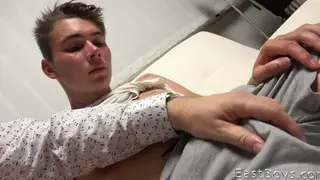 European Twink Gets Uncut Handjob During Massage Casting