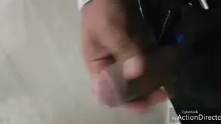 Solo Guy Strokes to Cumshot at Office Desk