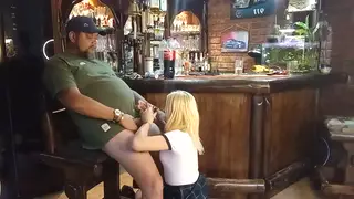 Blonde in Stockings Takes Missionary Standing Up
