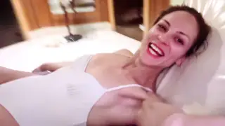 Blonde Lesbians Worship Feet in Lingerie at Hotel Sauna