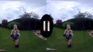 Curvy Blonde Cosplayer Rides a Cock for Anal and Titjob in VR