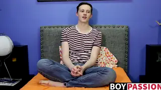 Twink Auditions With Toy Play and Handjob Finale