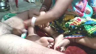 Indian Wife Sucks Older Husband Outdoors