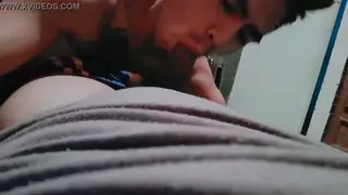 College Student Films Himself Sucking Dick to a Creampie Finish