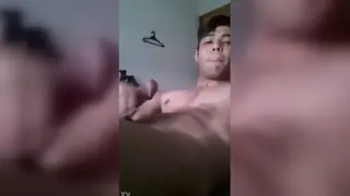 Handsome Guy Strokes to Explosive Cumshot Finish