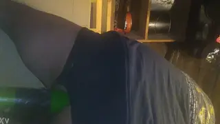 Solo Guy Enjoys Machine Play on Camera