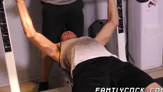 Bearded Stepdad Barebacks Twink After Gym Session