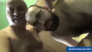 Hairy Bears Trade Deep Blowjobs in Spanish Cruising Spot