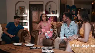 MILF Rides Two Cocks in a Wild Gangbang Orgy