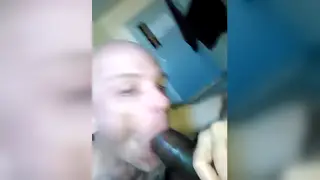 Uniformed Man Handles His Thick Length in Solo Session