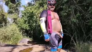 Hairy Bear Daddy Lets Loose a Golden Stream