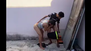 Hairy Latino Sucks Older Man Outdoors
