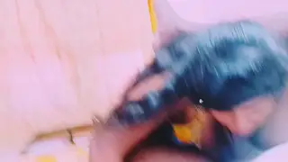 Indian MILF Gives Blowjob to Older Man in Bedroom