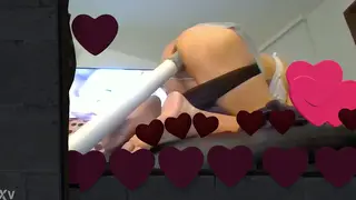 Femboy Rides Huge Dildo for Anal Pleasure