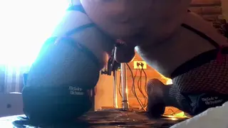 Crossdresser Takes a Machine Deep in Extended Solo Session
