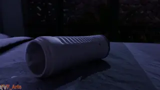 Furry Fox Cosplayer Strokes New Toy to Climax