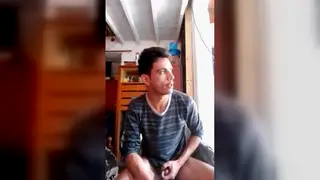Latino Guy Strokes His Cock on Webcam