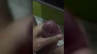 Solo Performer Strokes Hard Until a Thick Cumshot Lands