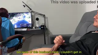 Petite Latina Teases with Risky Handjob