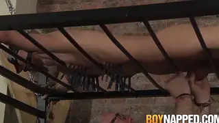 Submissive Twink Takes Blowjob and Bondage from Older Man
