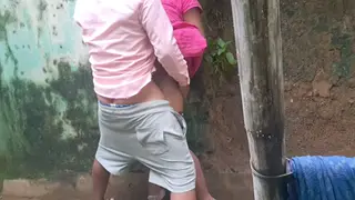 Inked Indian Teen in Lingerie Takes Stepbrother Outdoors