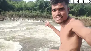 Mature Indian Bear Barebacks Muscular Hunk on Beach