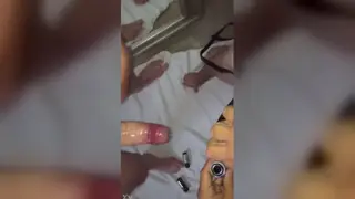 Novice Practices Deep Throat Skills on Camera