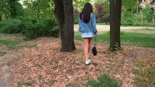 Busty European MILF Drains a Cock Outdoors POV