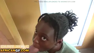 Ebony Girlfriend Deepthroats Boyfriend in POV Safari Blowjob