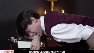 Priest Punishes Catholic Boy Bareback in Doggystyle