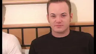 Group of Guys Share Bareback Threesome Action