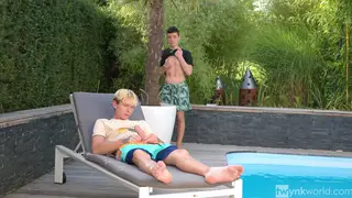 European Twinks Bareback by the Pool