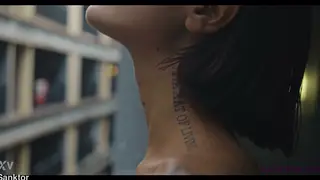 Redhead Asian Beauty Masturbates Slowly While Smoking
