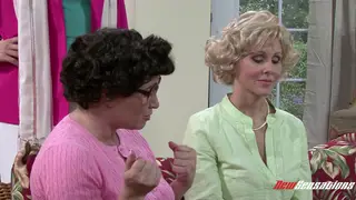 Brunette MILFs Explore Lesbian Desire in Lingerie Parody